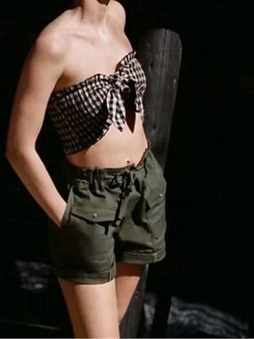 Anthropologie Maeve Safari Shorts Size S Moss Green NWT